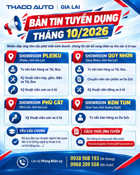 Thaco Auto tuyển dụng