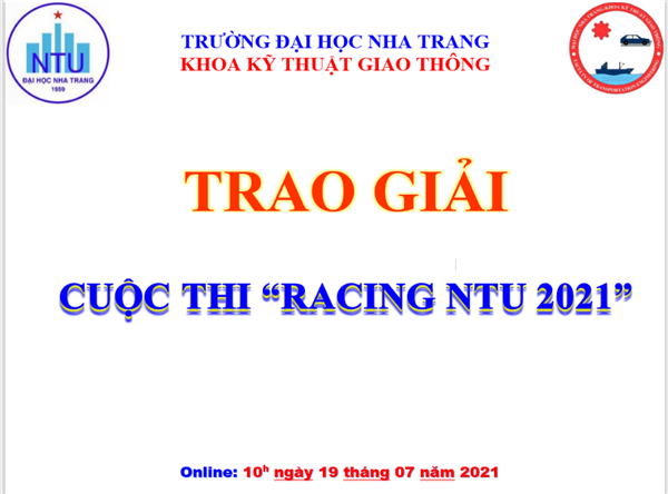 TỔNG KẾT CUỘC THI "RACING NTU 2021"